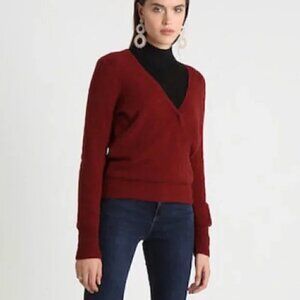 Madewell Wrap-Front Pullover Sweater in Coziest Yarn Size Small